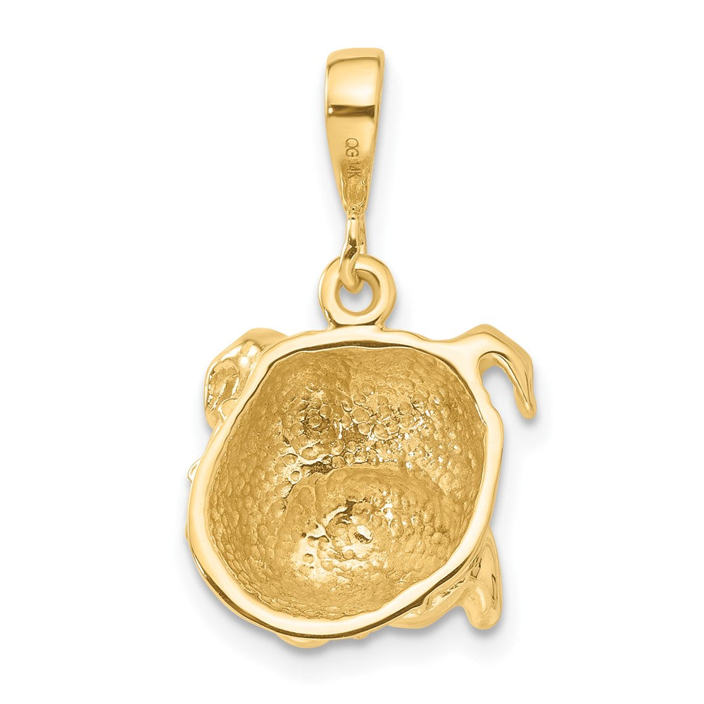14k Bulldog Pendant Yellow Gold
