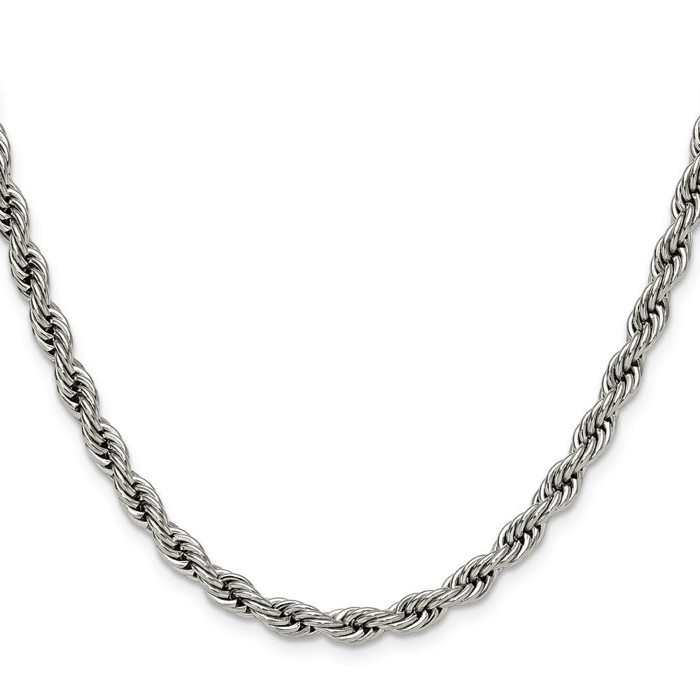 Chisel Stainless Steel Polished 5mm 22 inch Rope Chain