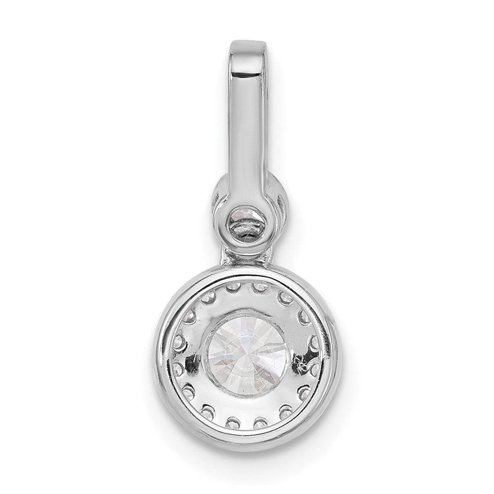 14kw Lab Grown Diamond 0.75ctw Round VS+ F+ Pendant