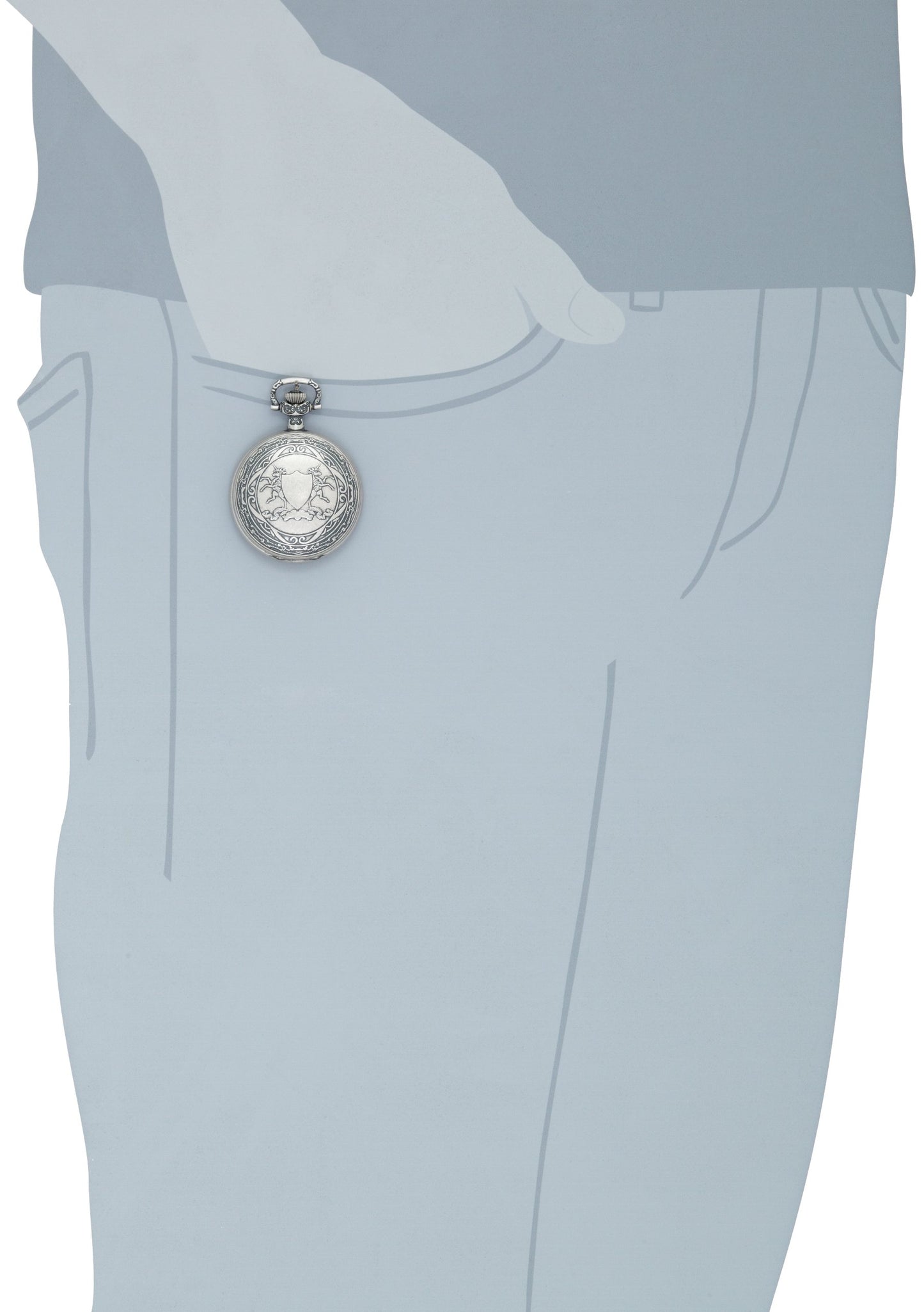 Charles-Hubert Paris 3921 Antique Silver Plated Mechanical Pocket Watch