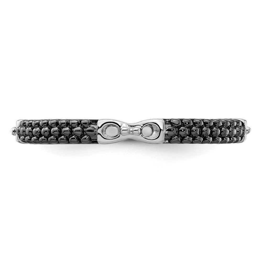 SS Stackable Expressions Ruthenium & Rhod-plated Polished Ring