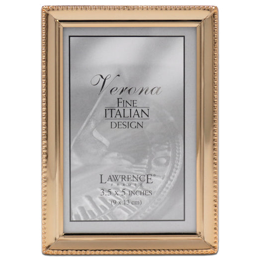 Lawrence Frames 3.66" x 5.16" Metal Picture Frame, Gold