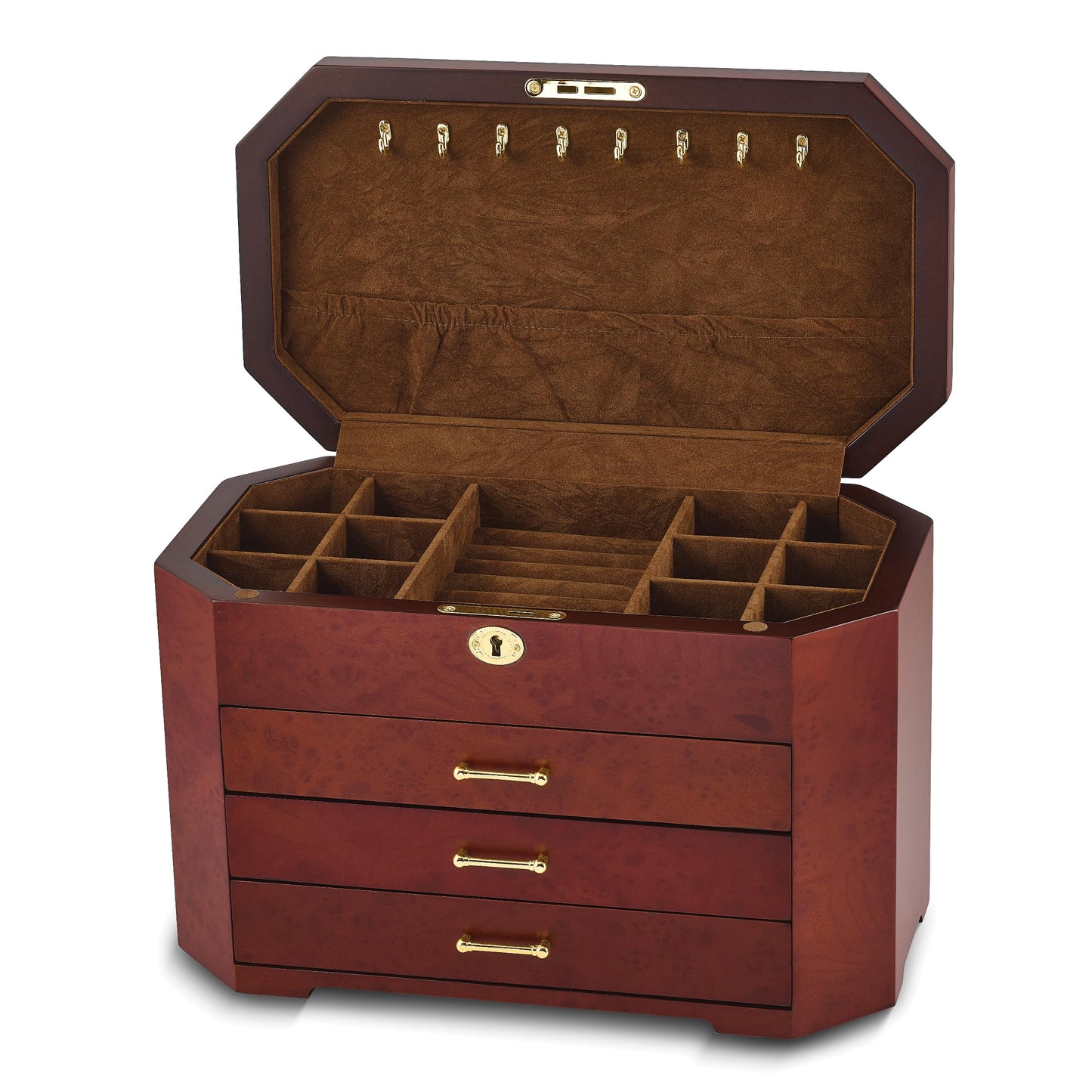 Rustic Italian Burlwood Jewelry Box