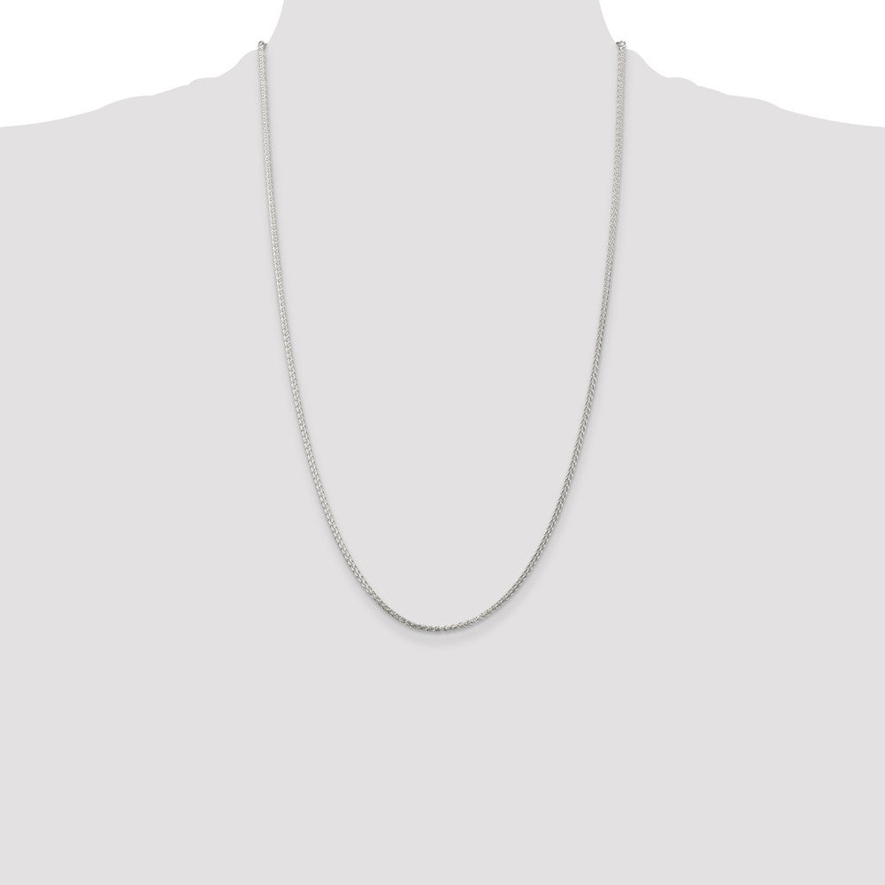 Sterling Silver 1.75mm Round Spiga Chain 26 Inches