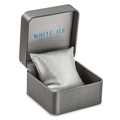 White Ice Sterling Silver Rhodium-plated 6.25 Inch Blue Topaz and Diamond Bracelet with 1 Inch Extender 7.25 inches