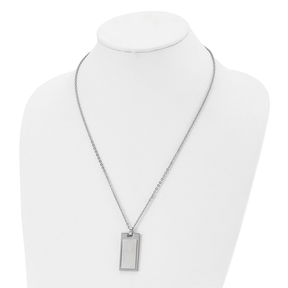 Stainless Steel Brushed and Polished 22in Necklace