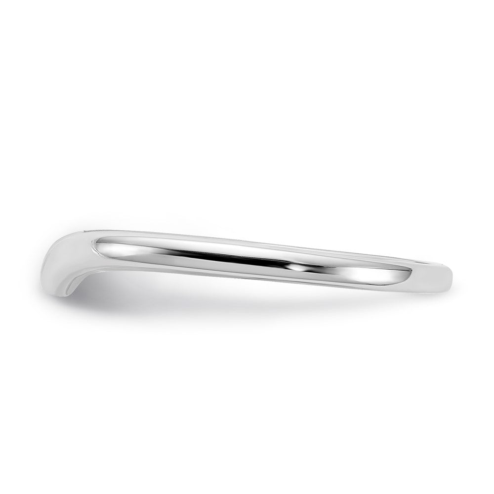 10k White Gold Two Hearts Wedding Band
