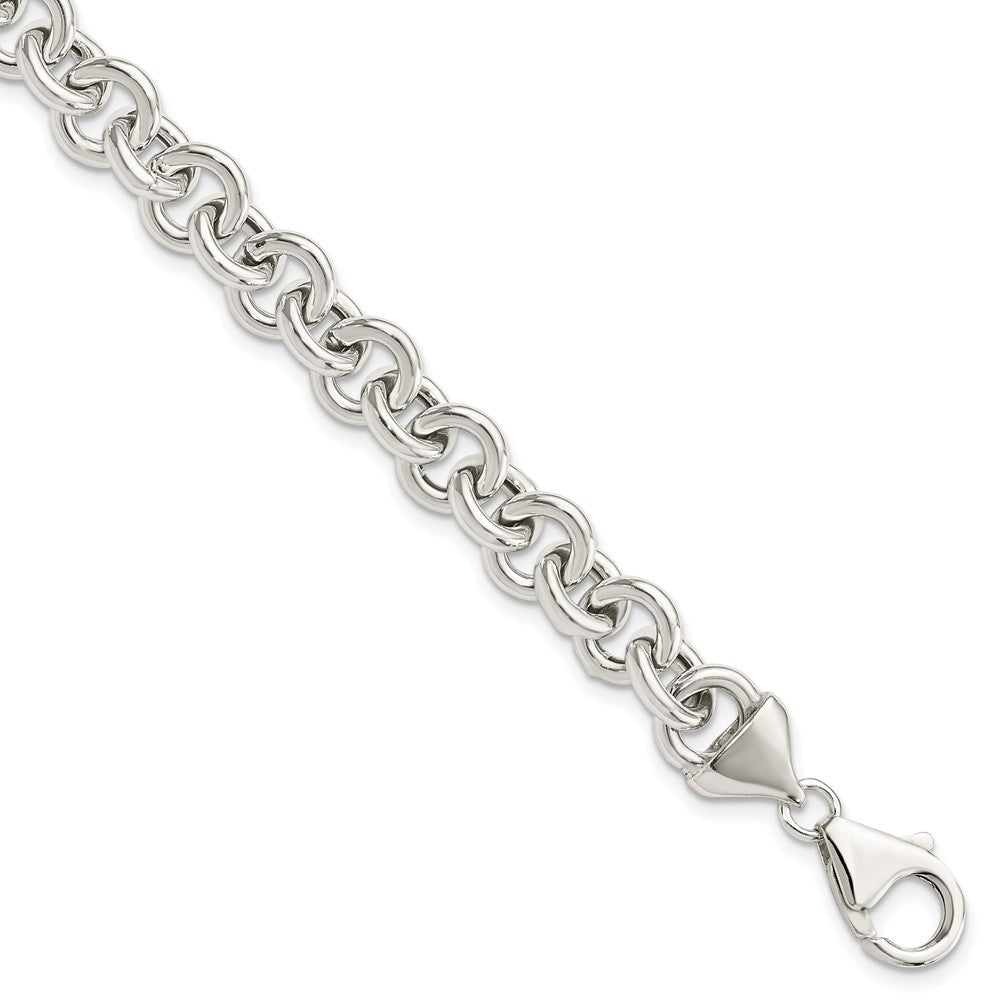 Sterling Silver Polished Fancy Link Bracelet 7.75 inches