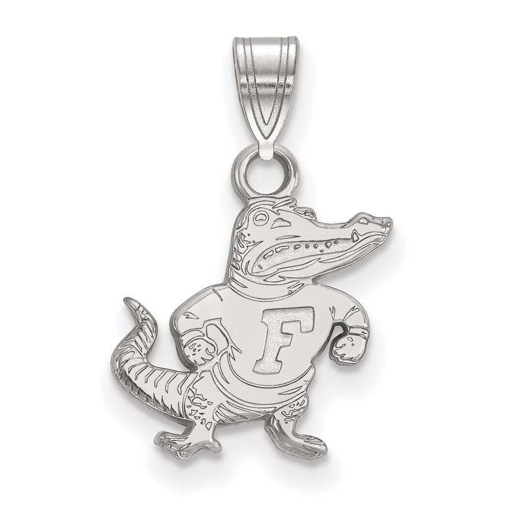 Sterling Silver Rhodium-plated LogoArt University of Florida Gator Small Pendant Q-SS070UFL