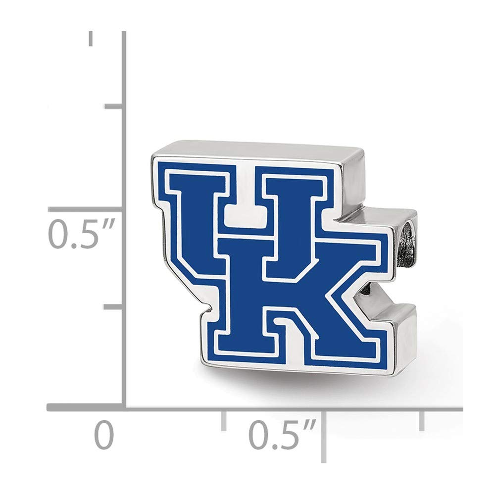 Sterling Silver The University of Kentucky UK Enameled Bead Charm