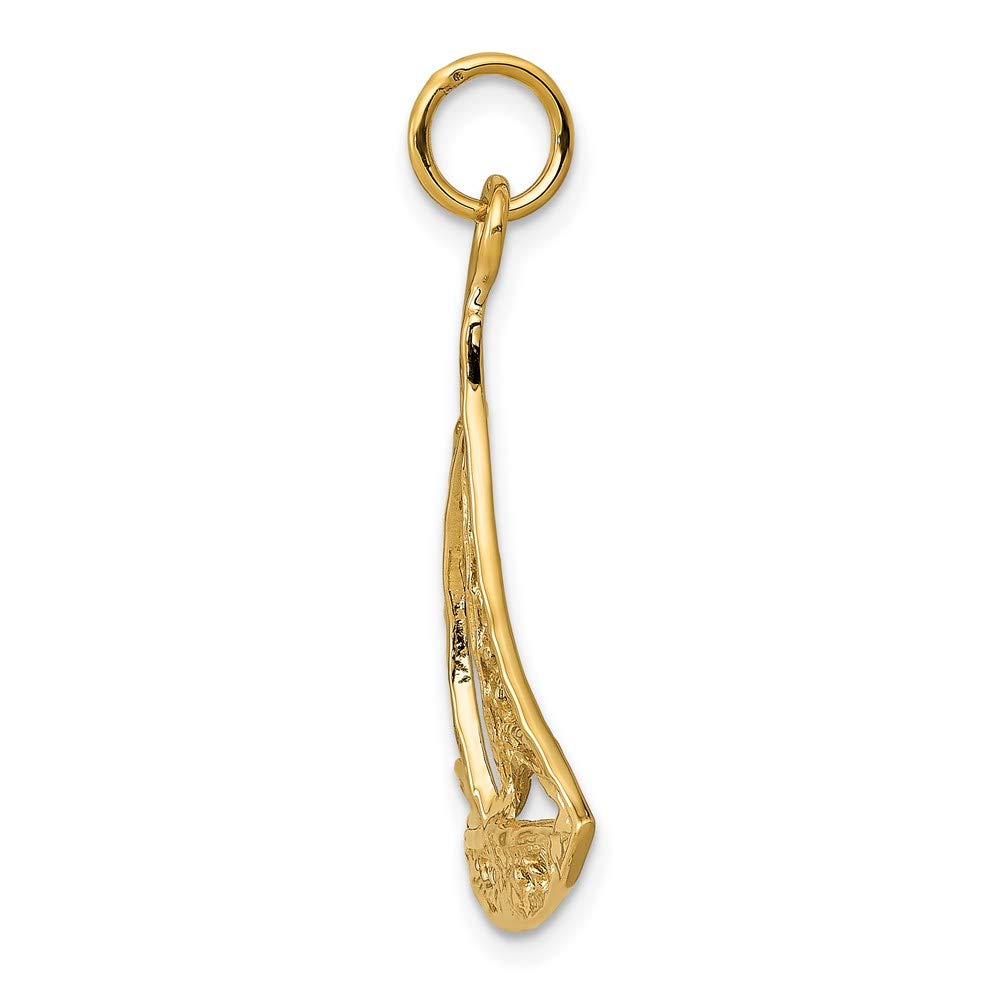 14k Sailboat Charm Yellow Gold