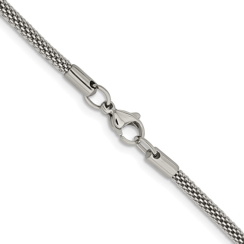 Stainless Steel Polished 3.2mm 24in Bismark Chain