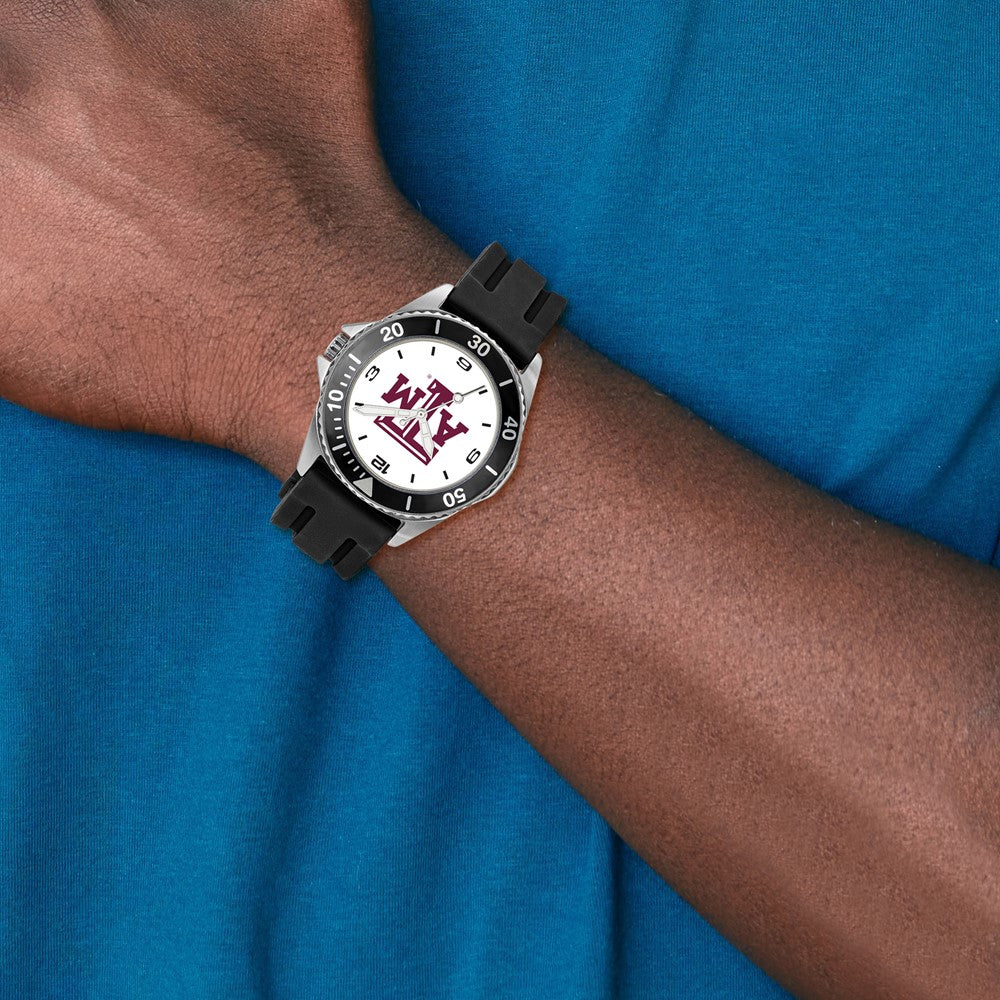 LogoArt Texas A&M University Collegiate Gents Silicone Strap Quartz Watch