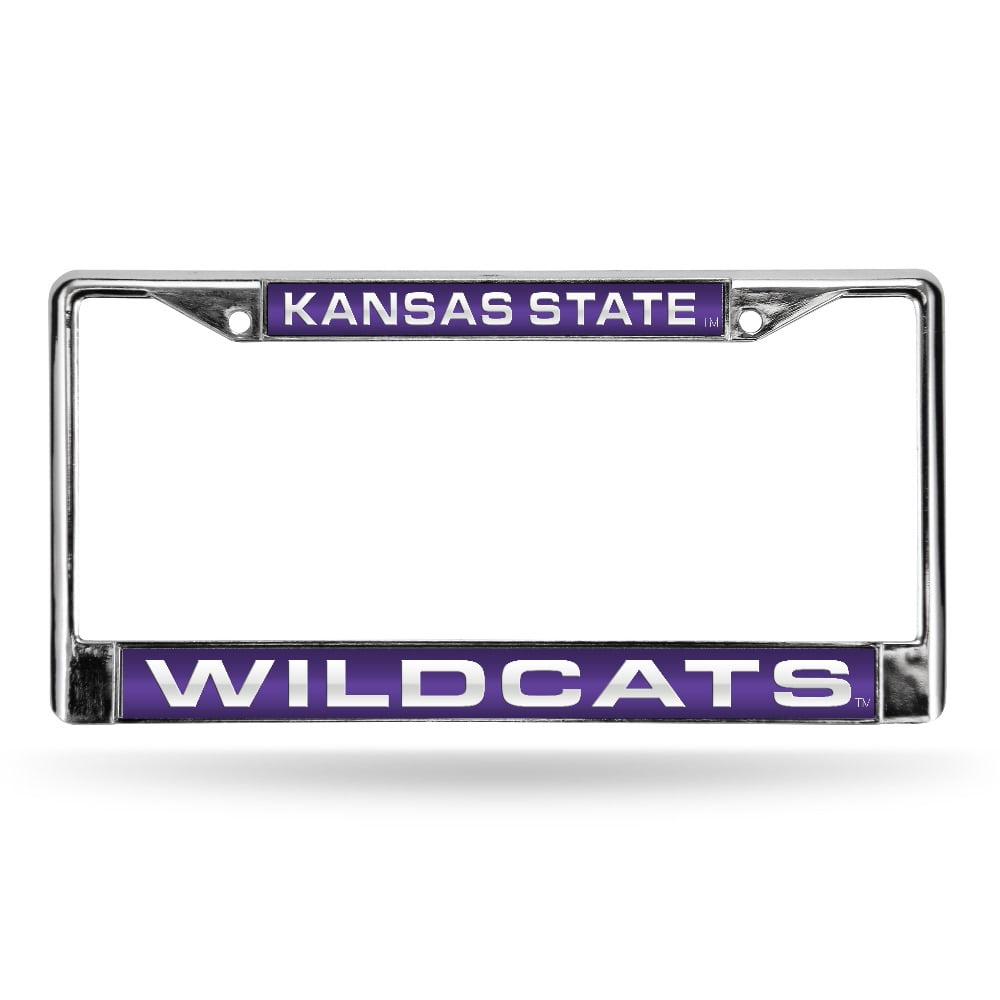 Kansas-St-Wildcat's Chrome Metal Laser Cut License Plate Frame