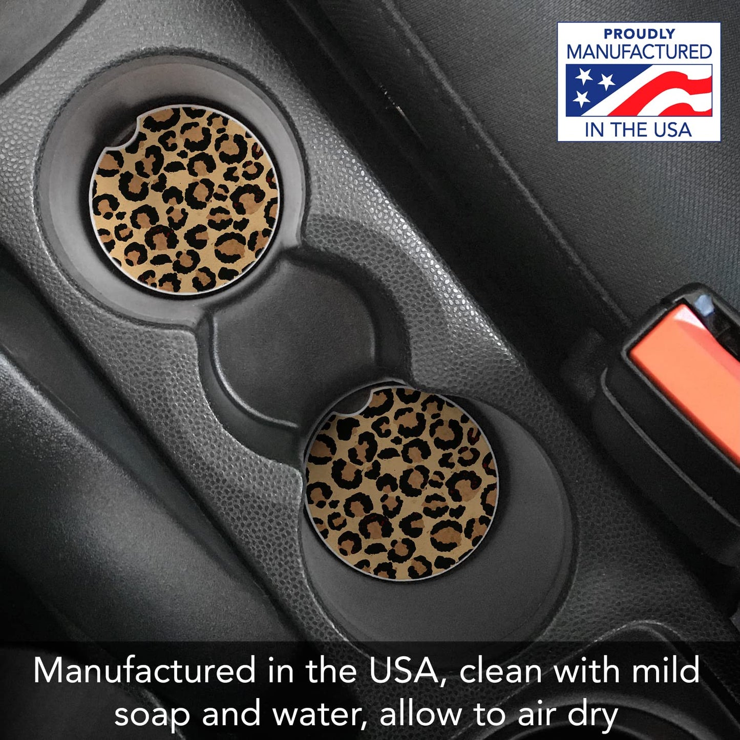 Thirstystone "Leopard Print" Single Absorbent Stone Car Coaster