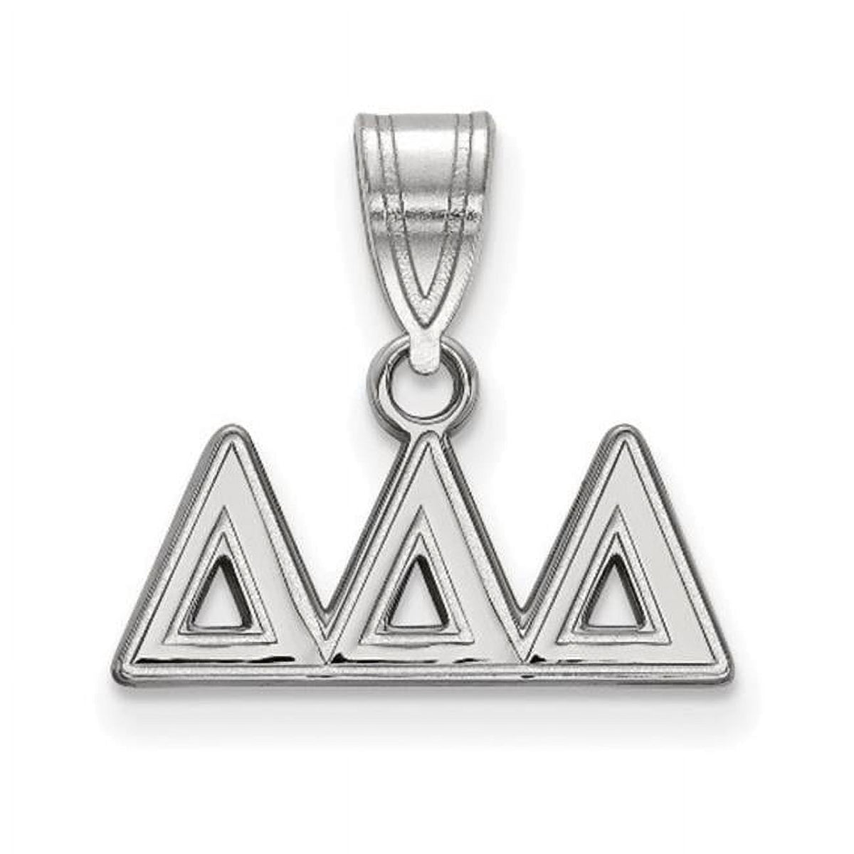 Sterling Silver Official Licensed Greek Sororities Delta Delta Delta (???) Medium Pendant