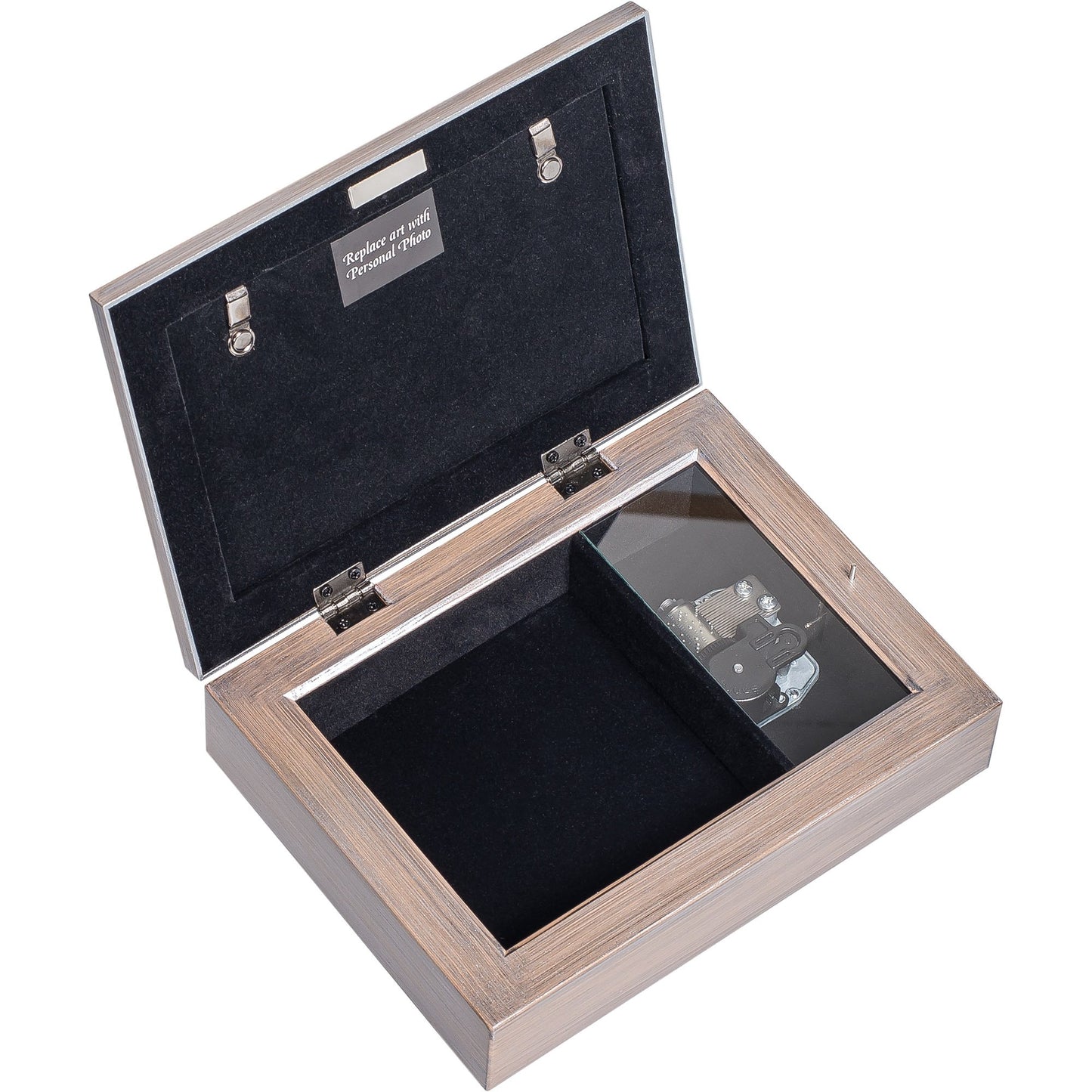 Silver-tone Resin Moon and Back Jeweled Music Box (Plays You Light Up My Life) Q-GM18625