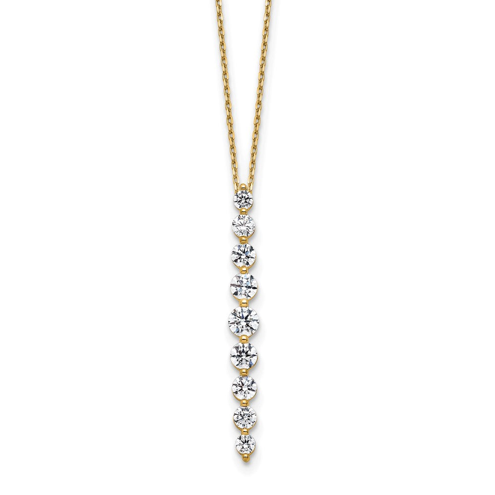 True Origin 14k 1 carat Lab Grown Diamond VS DEF 18 inch Vertical Slide Necklace