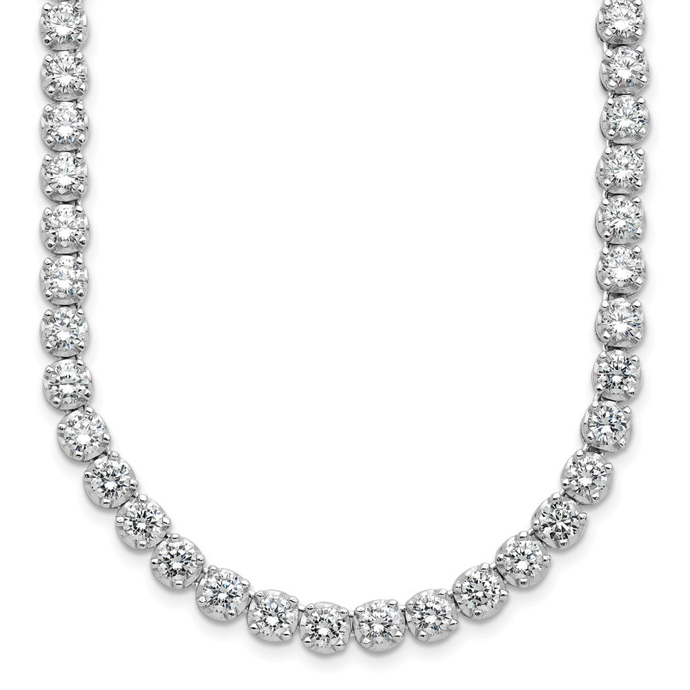 Cheryl M Sterling Silver Rhodium-plated Brilliant-cut CZ 18 Inch Necklace 18 Inches