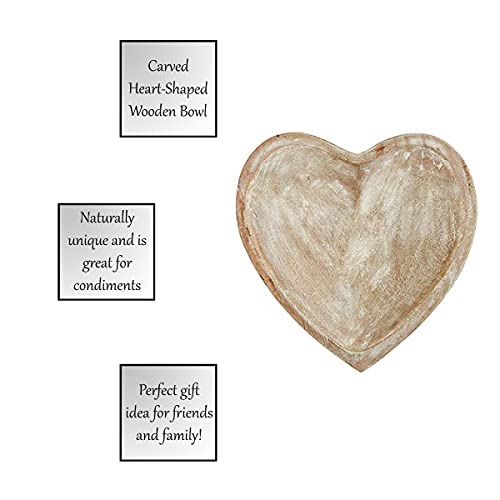 Creative Brands AMR690 6 x 1.5 in. Wooden Heart Table Top, White - Small