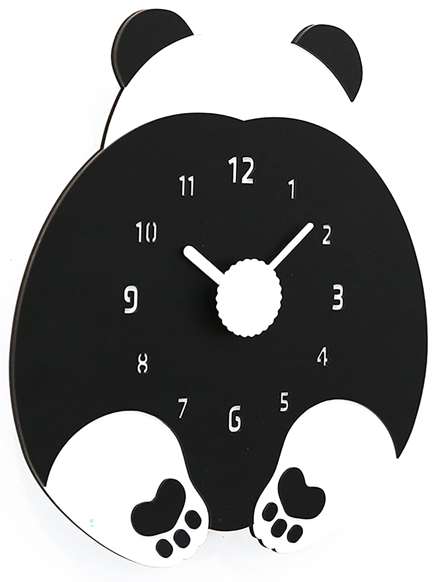 Modern Minimalist Silent Wall Clock Funny Animal Collection (Panda Butt)