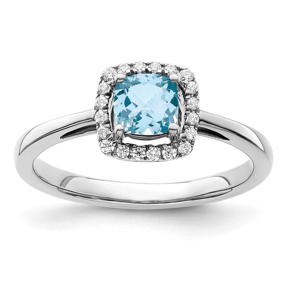 10kw ANT Aqua and Diamond Ring