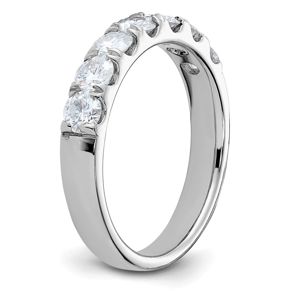 14kw 1ct. 7 Stone G H I True Light Moissanite Band