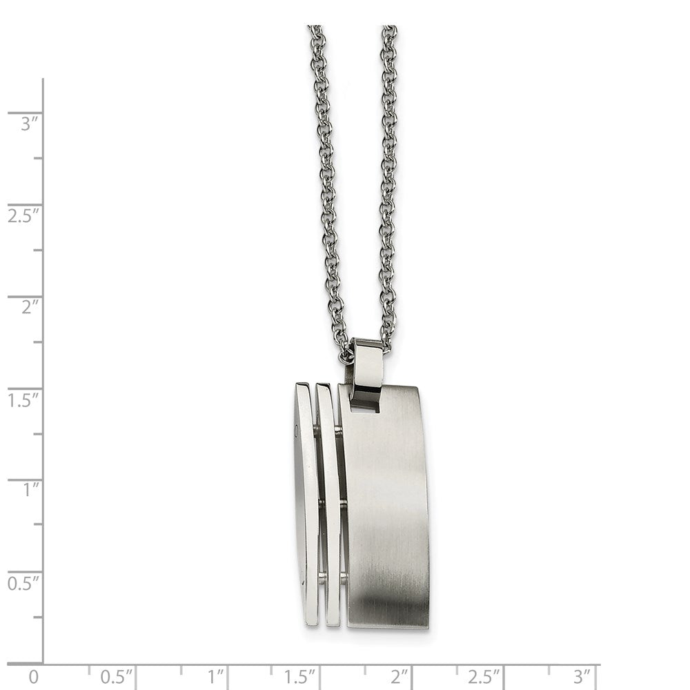 Stainless Steel Brushed 22in Necklace