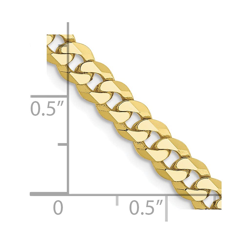 10k 4.75mm Flat Beveled Curb Chain