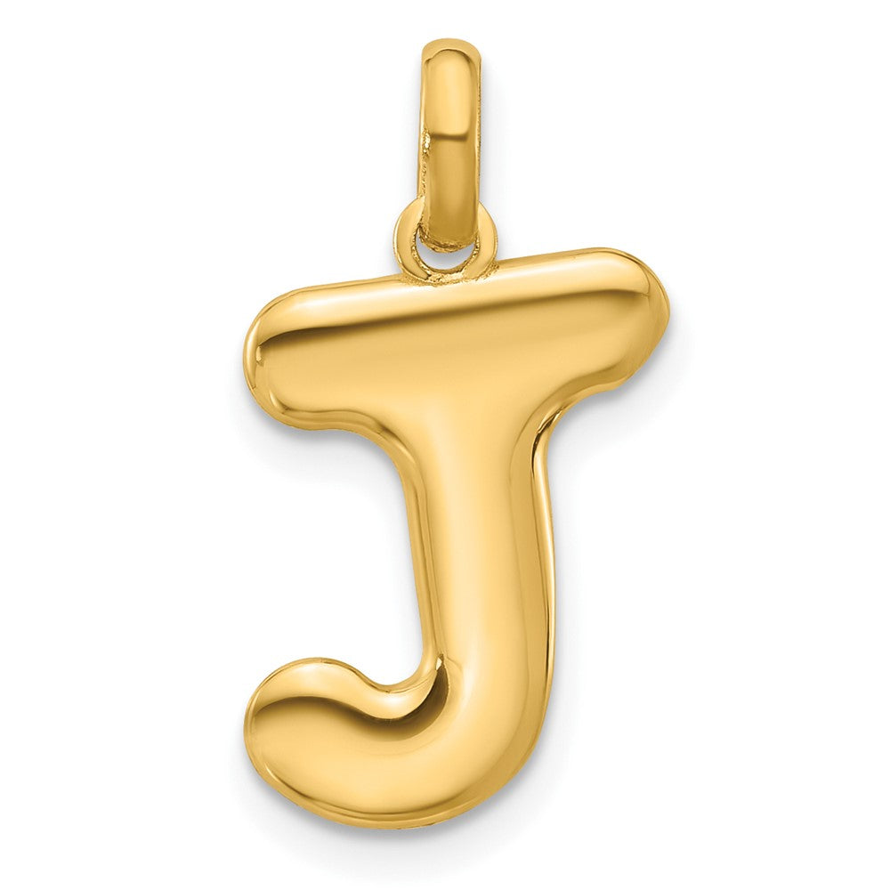 14k Yellow Gold Fancy Letter J