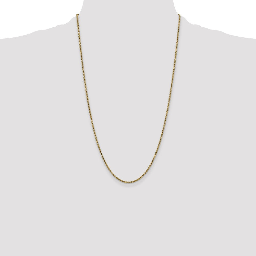 10k 2.25mm Semi-solid D/C Rope Chain