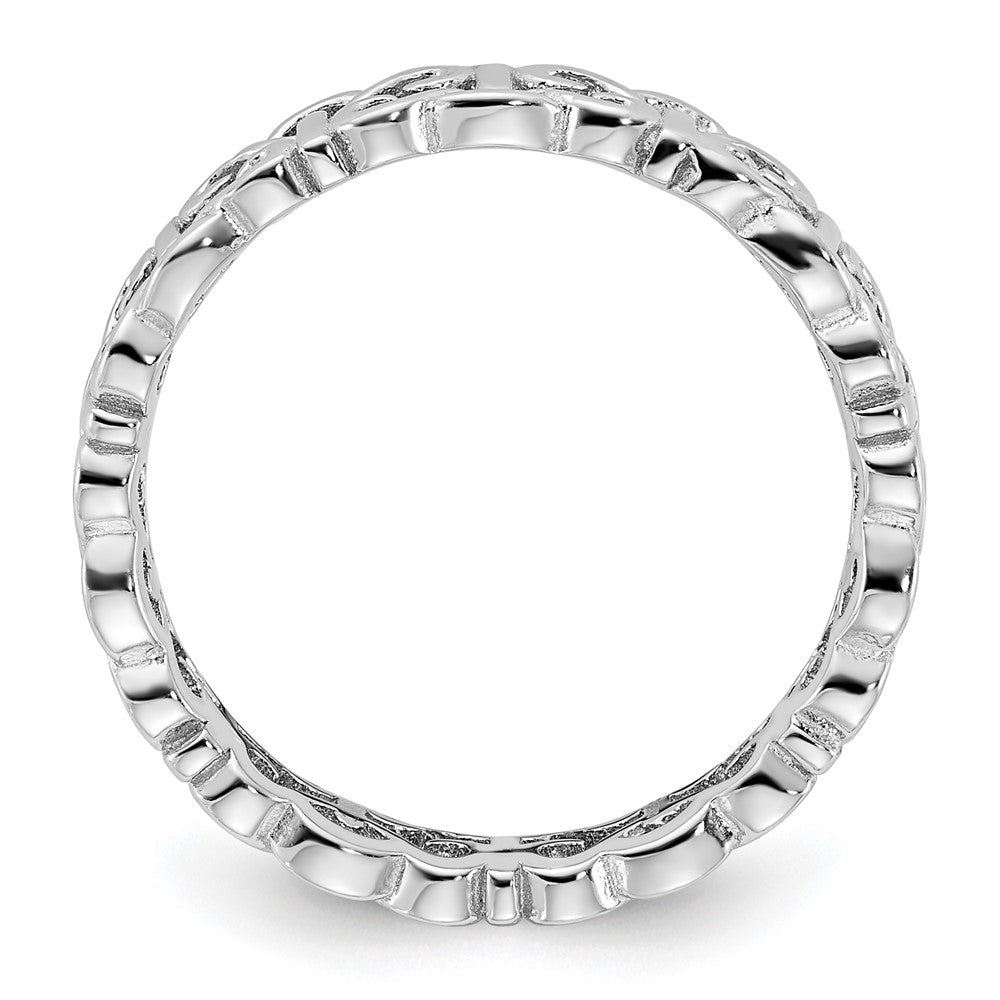 Sterling Silver Stackable Expressions Carved Band Ring