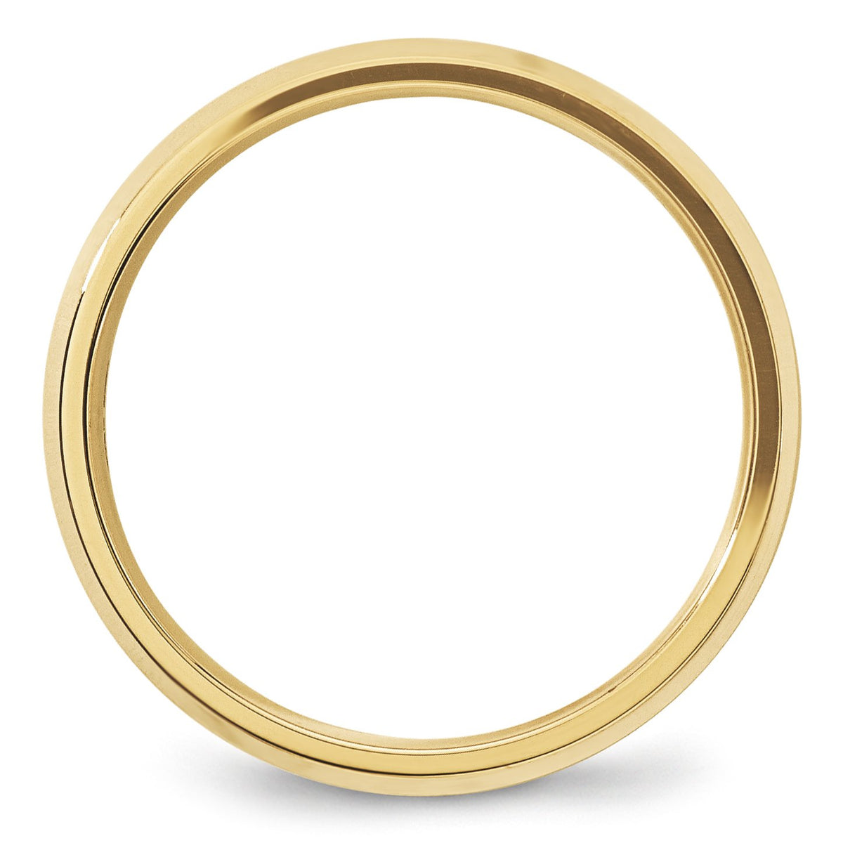 Primal Gold 14 Karat Yellow Gold 5mm Beveled Edge Comfort Fit Band Size 10.5