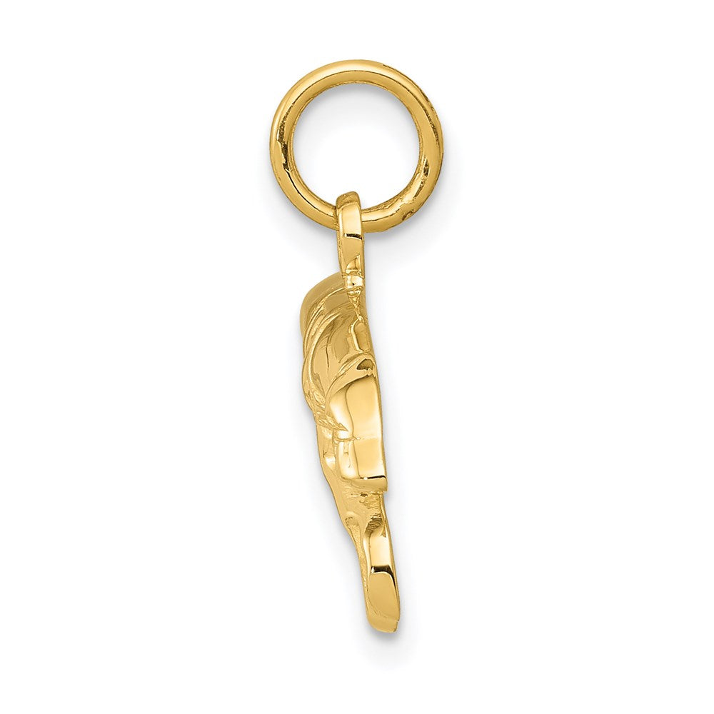 14k Greyhound Charm Yellow Gold