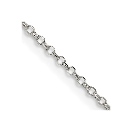 Sterling Silver 1.5mm Diamond-cut Cable Chain 26 Inches