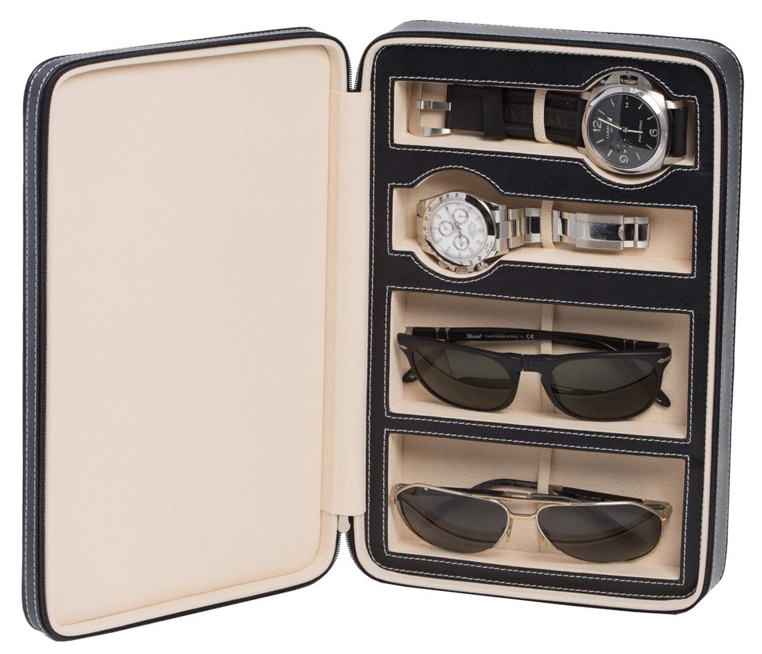 Dina Design Leather Watch and Sunglass Storage