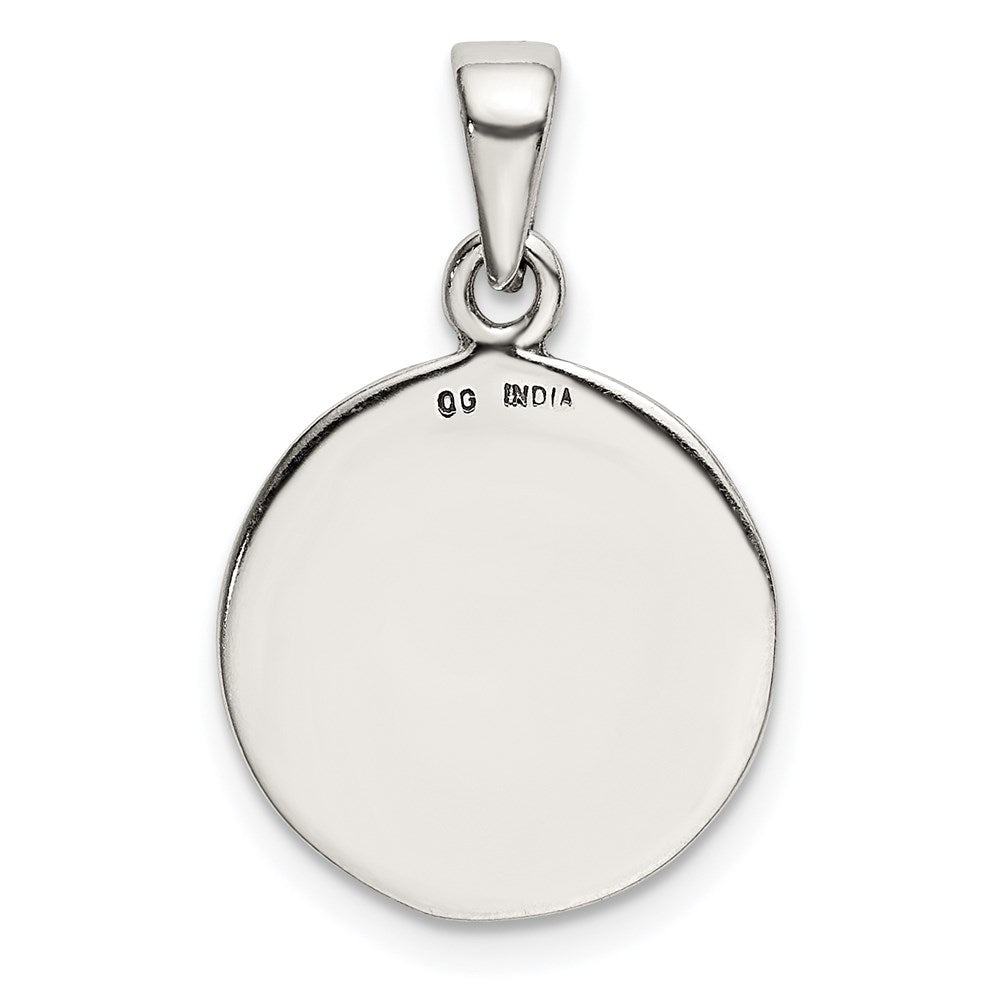 Sterling Silver LOVE YOU TO THE MOON Antiqued Star and Moon Pendant