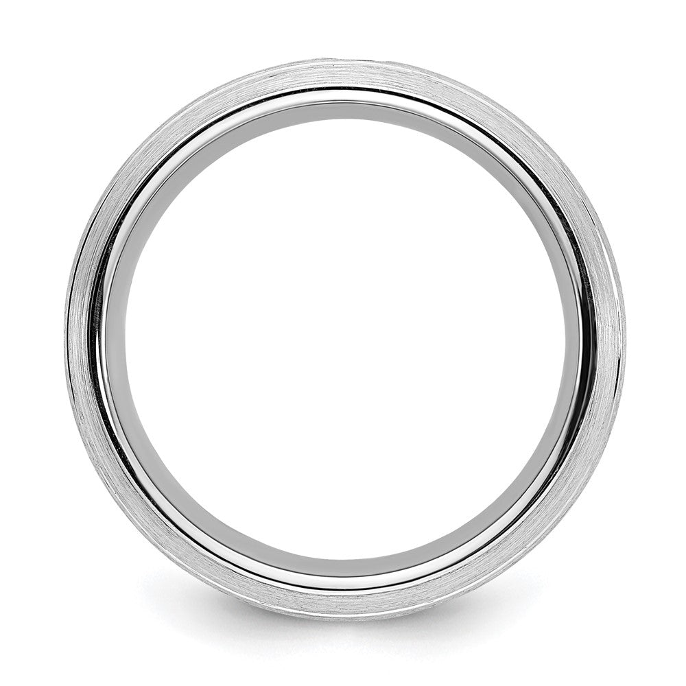 Cobalt Polished, Brushed & Grooved Diamond 8mm Men's Band