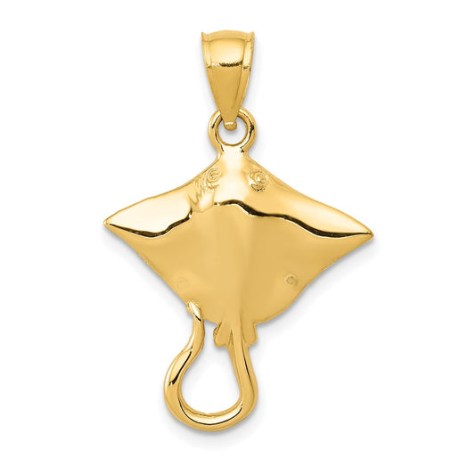 10K Stingray Pendant