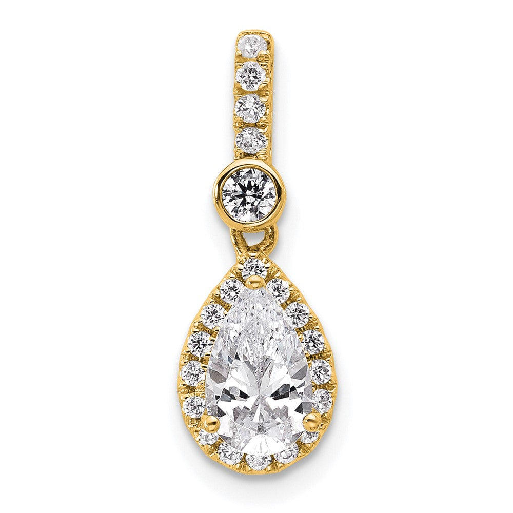 14ky Lab Grown Diamond 0.75ctw Pear VS/SI+ G+ Necklace