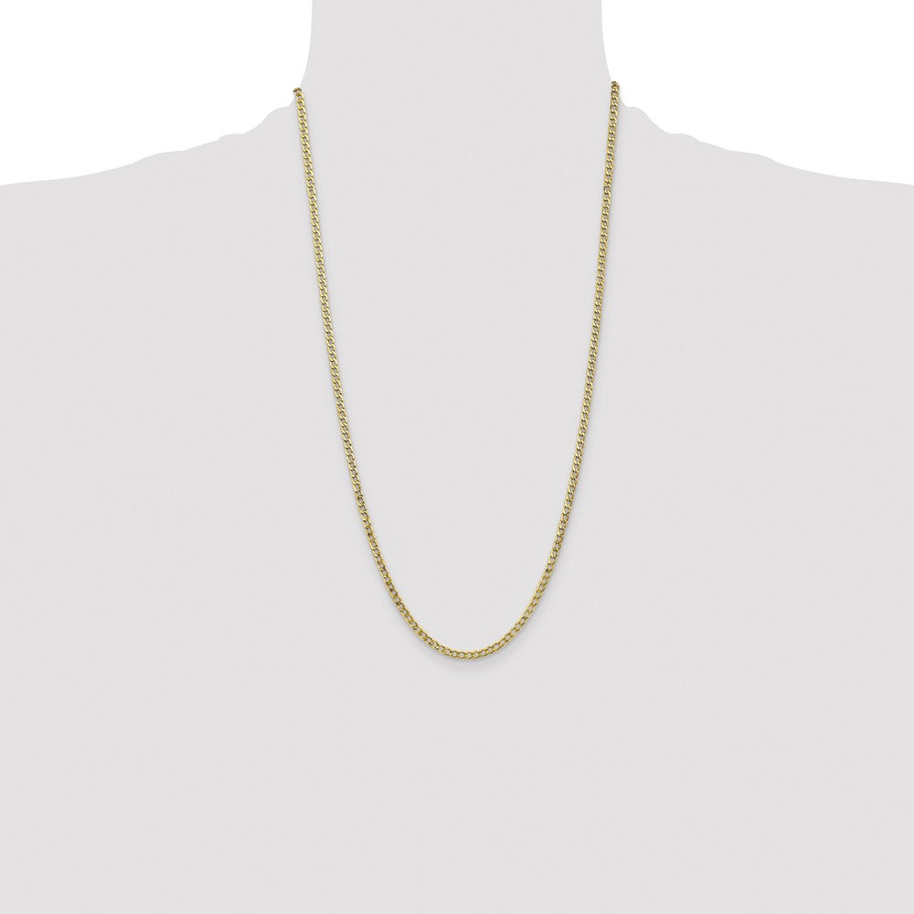 10k 3.35mm Semi-Solid Curb Link Chain
