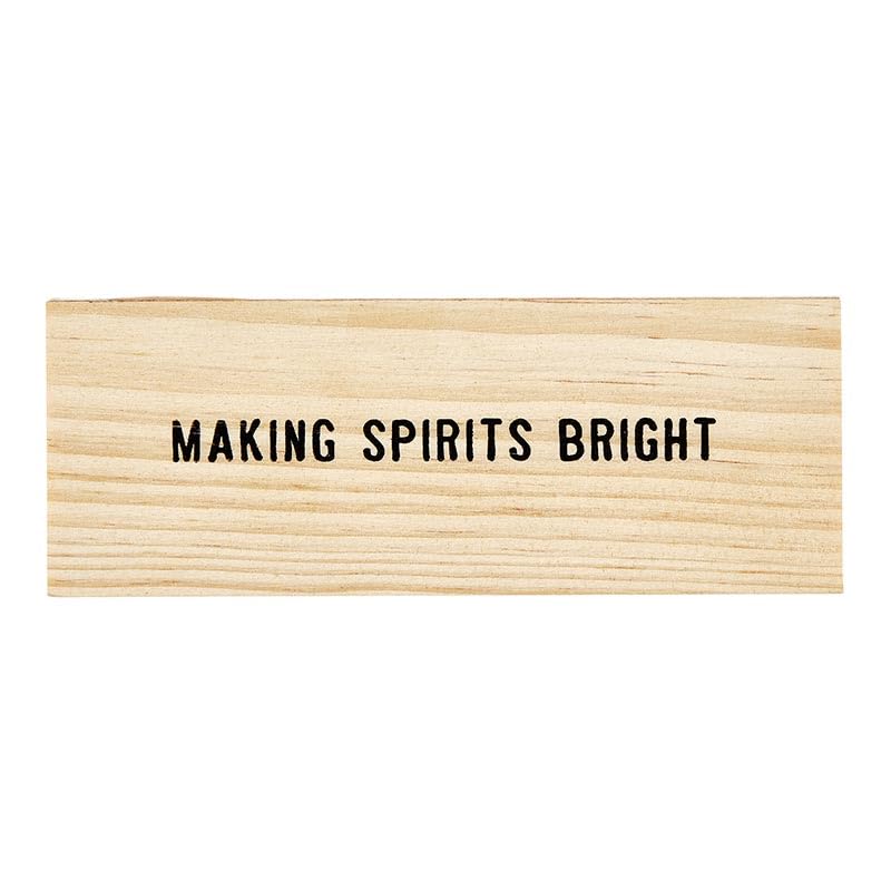 Santa Barbara Design Studio N6175 Holiday Wine Charms in Wood Box, Spirits Bright