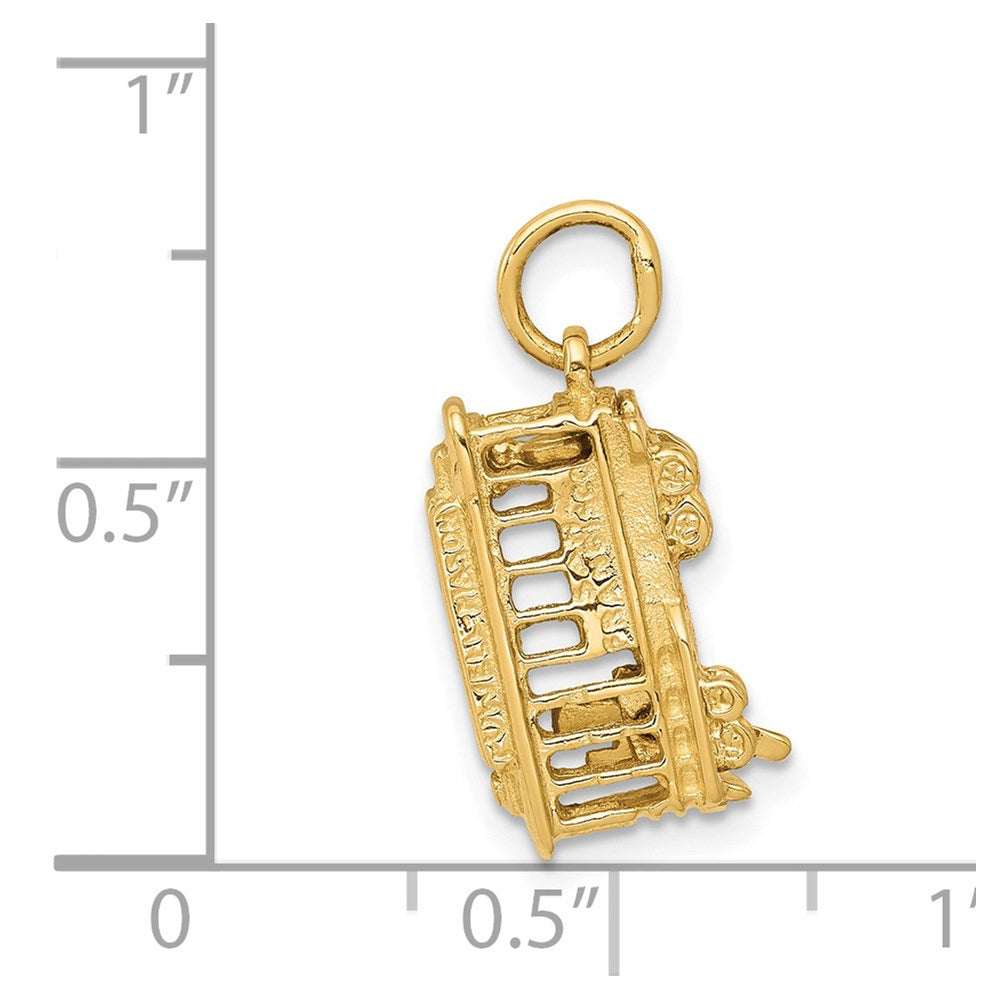 14k Trolley Charm