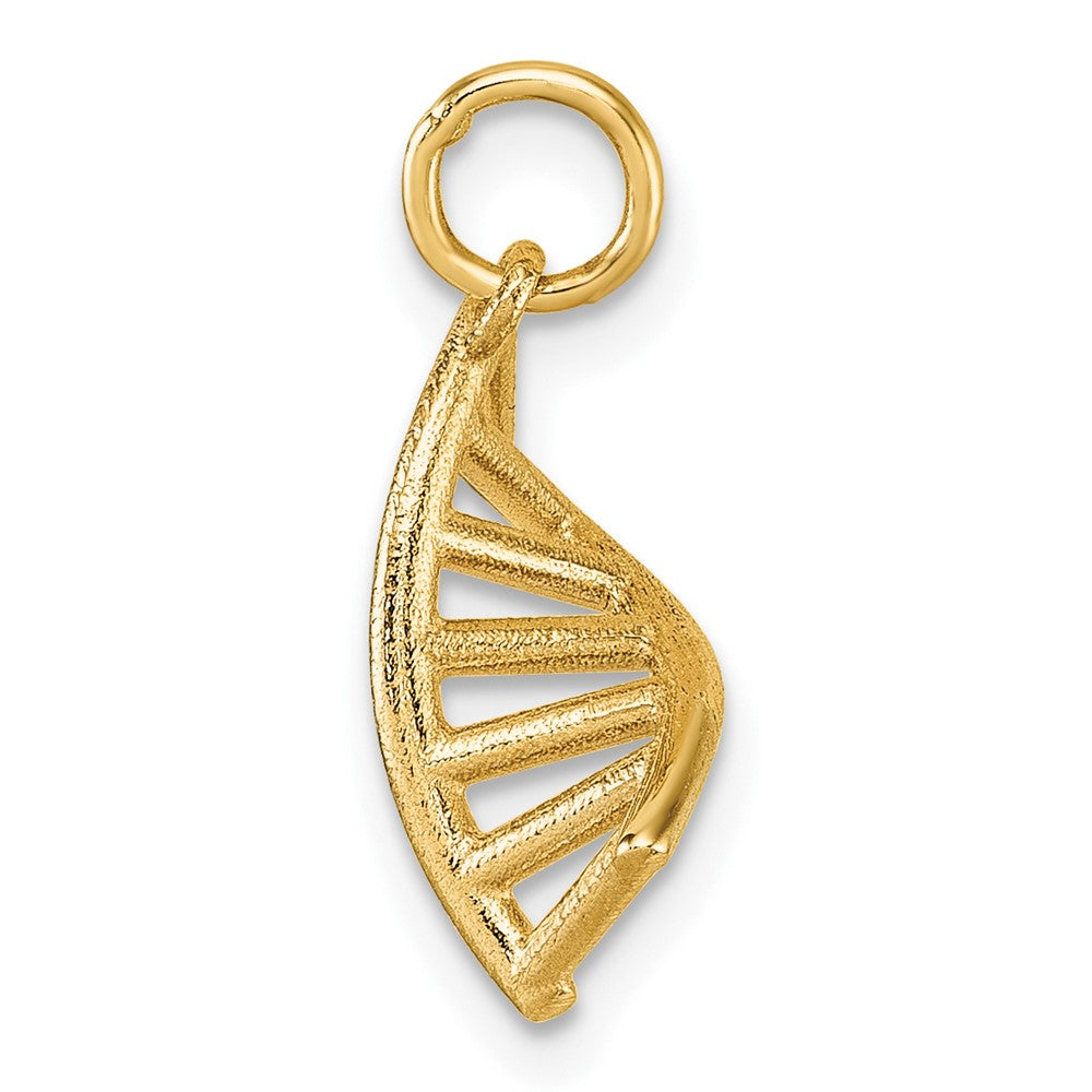 14K 3-D Polished DNA Pendant