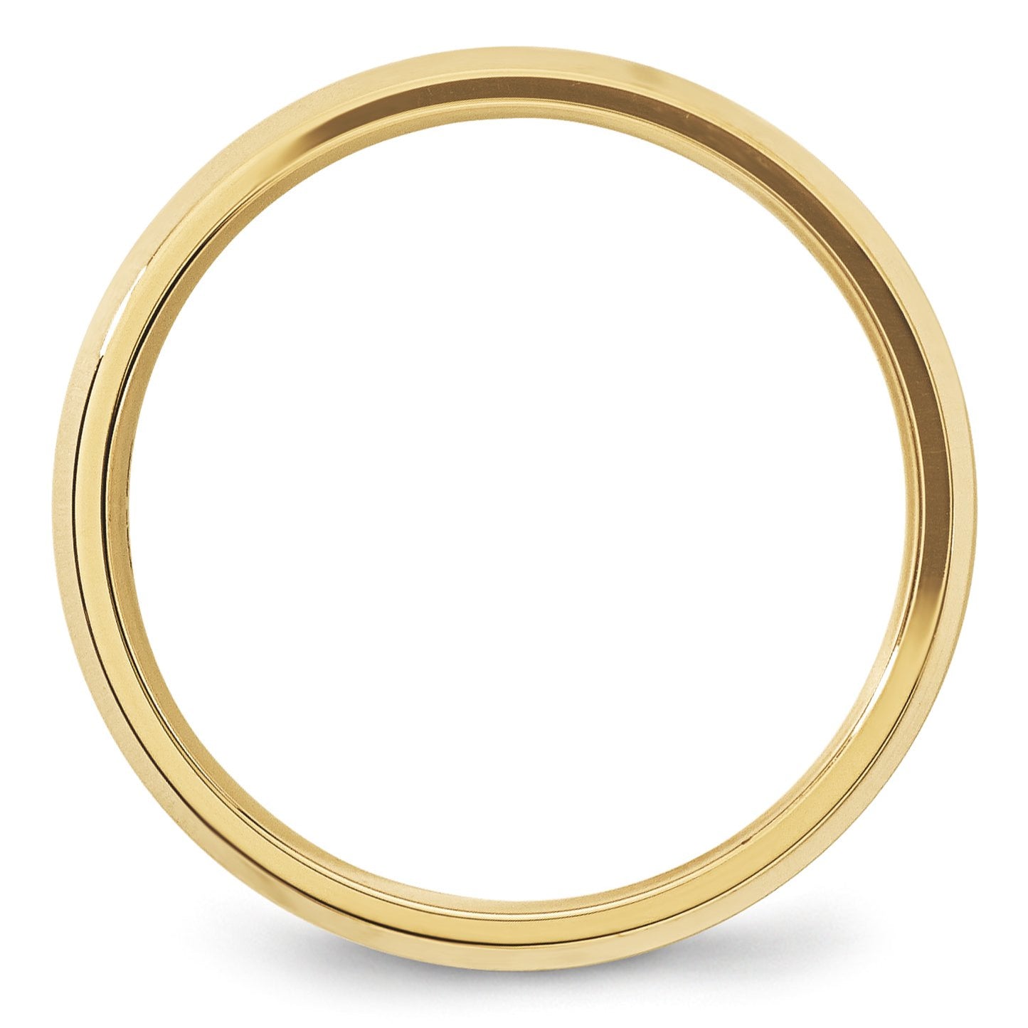 Primal Gold 14 Karat Yellow Gold 5mm Beveled Edge Comfort Fit Band Size 10.5