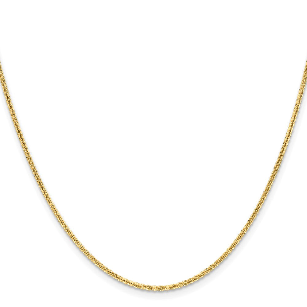 Stainless Steel Polished Yellow IP-plated 1.7mm Cyclone 24in Chain