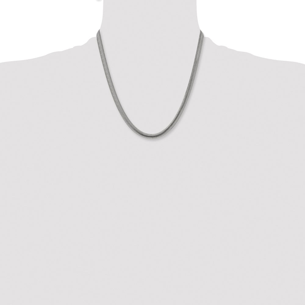 Stainless Steel Polished 6.2mm 20in Flat Snake Chain