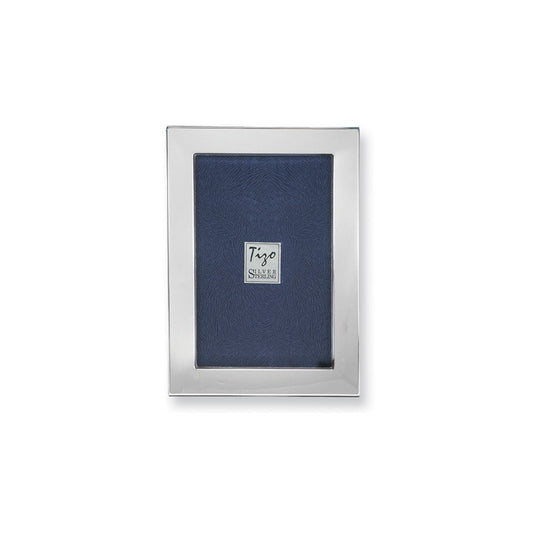 925 Sterling Silver Tarnish Resistant 4x6 Photo Frame with Finished Wood Back