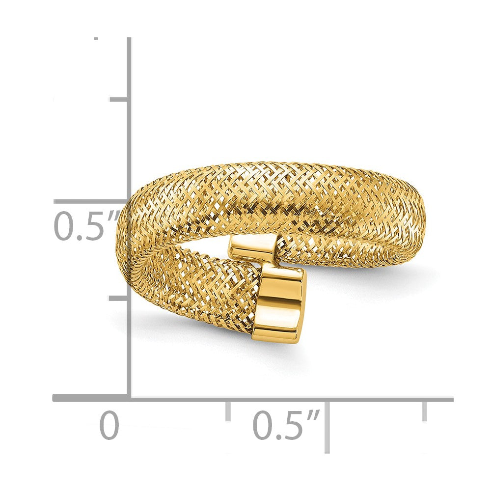 14K Mesh Bypass Stretch Ring