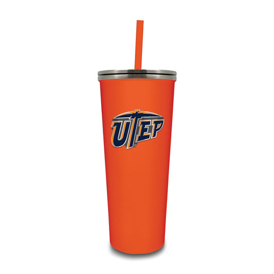 University of Texas at El Paso Stainless Steel 24 ounce Skinny Tumbler with Straw
